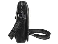 Pánska kožená crossbody taška 1110 Black