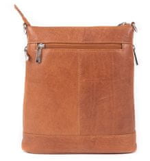 Dámska kožená crossbody kabelka 9060 cognac