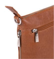 Dámska kožená crossbody kabelka 9060 cognac