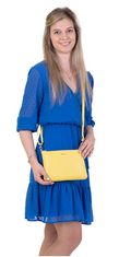 Dámska kožená crossbody kabelka A6B yellow