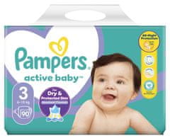 Pampers Plienky Active Baby 3 Midi (6-10 kg) Giant Pack 90 ks