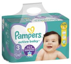 Pampers Plienky Active Baby 3 Midi (6-10 kg) Giant Pack 90 ks