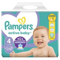 Pampers Plienky Active Baby 4 Maxi (9-14kg) Giant Pack - 76 ks