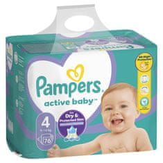 Pampers Plienky Active Baby 4 Maxi (9-14kg) Giant Pack - 76 ks