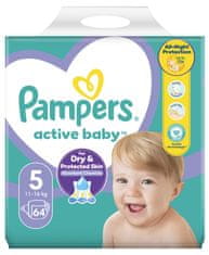 Pampers Plienky Active Baby 5 Junior (11-16 kg) Giant Pack 64 ks