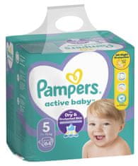 Pampers Plienky Active Baby 5 Junior (11-16 kg) Giant Pack 64 ks