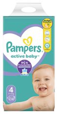 Pampers Active Baby Plenky Veľkosť 4, 132 Plienok, 9-14 kg