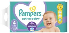 Pampers Active Baby Plenky Veľkosť 4, 132 Plienok, 9-14 kg