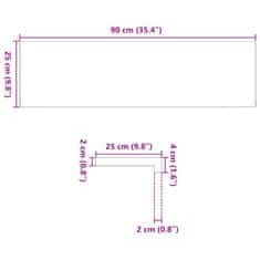 Petromila vidaXL Schodiskové stupne 8 ks tmavohnedá 90x25x2 cm dubový masív