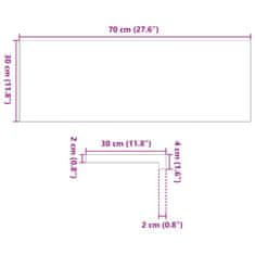 Petromila vidaXL Schodiskové stupne 8 ks svetlohnedá 70x30x2 cm dubový masív