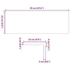 Petromila vidaXL Schodiskové stupne 4 ks svetlohnedá 70x25x2 cm dubový masív