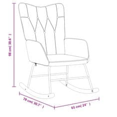 Vidaxl Hojdacie kreslo, sivohnedé, látka