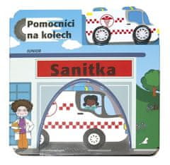 Sanitka - Pomocníci na bicykloch + drevené, ekologicky nezávadné autíčko