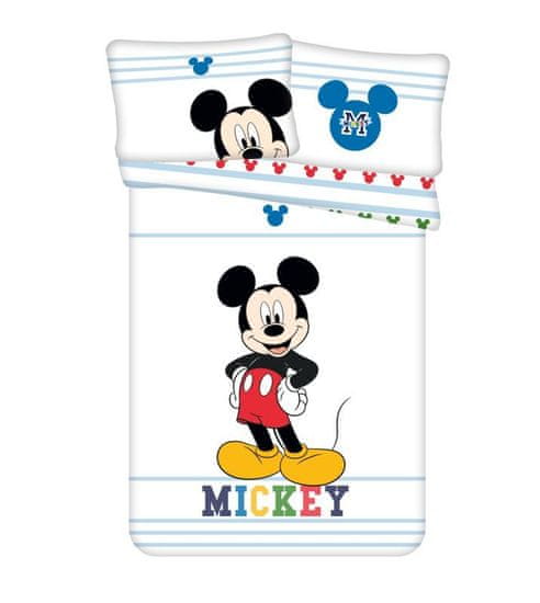 Disney JERRY FABRICS Obliečky do postieľky Mickey colors baby Bavlna, 100/135, 40/60 cm