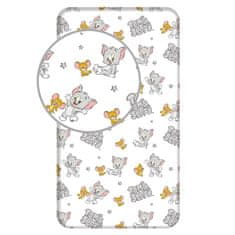 Jerry Fabrics Prestieradlo Tom a Jerry TJ050 Bavlna, 90/200 cm