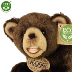 Rappa Plyšový medveď tmavo hnedý ležiaci 15 cm ECO-FRIENDLY