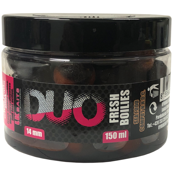 Lk Baits DUO X-Tra Fresh Boilies Sea Food/Compot NHDC 14mm 150ml