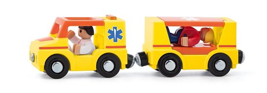 Autíčka k vláčikodráhe - Ambulancia, 4ks