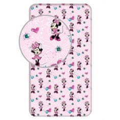 Jerry Fabrics Prestieradlo Minnie Flowers 02 Bavlna, 90/200 cm