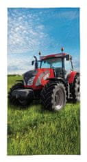 Detexpol Osuška Traktor red Bavlna - Froté, 70/140 cm