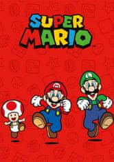 FARO Fleece deka Super Mario Red Polyester, 100/140 cm