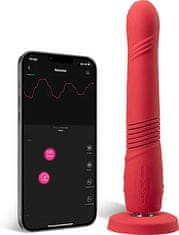 Lovense Lovense Gravity APP (Red), prirážací vibrátor s prísavkou