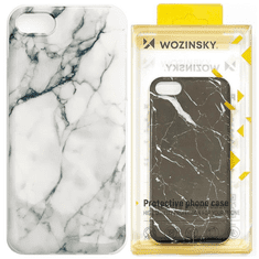 WOZINSKY WOZINSKY MARBLE GÉLOVÉ PUZDRO MRAMOROVÝ KRYT IPHONE 12 MINI BIELY