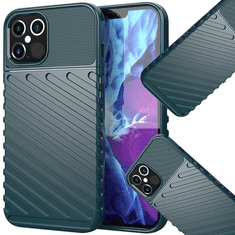 HURTEL THUNDER CASE, FLEXIBILNÉ PANCIEROVÉ PUZDRO, KRYT NA IPHONE 12 PRO / IPHONE 12, ZELENÝ