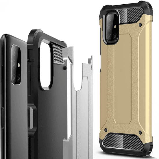 HURTEL PANCIEROVÉ HYBRIDNÉ PUZDRO HYBRID ARMOR PRE SAMSUNG GALAXY M51 GOLD