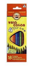 KOH-I-NOOR Trojhranné pastelky tenké Triocolor 18 ks