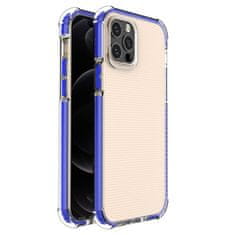 HURTEL PRUŽNÉ GÉLOVÉ PANCIEROVÉ PUZDRO SPRING ARMOUR S FAREBNÝM RÁMOM PRE IPHONE 12 PRO, MODRÉ