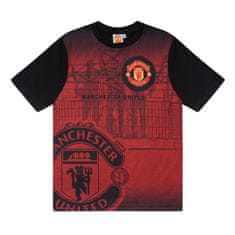 FAN SHOP SLOVAKIA Detské pyžamo Manchester United FC, čierno-červené, krátky rukáv | 8-9r