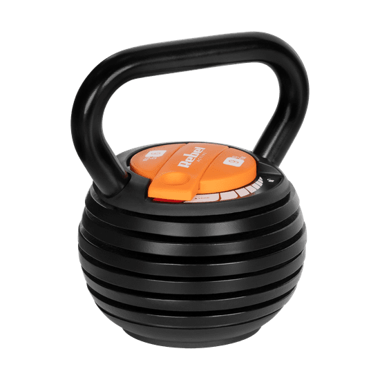 shumee Automatický nastaviteľný liatinový kettlebell 9kg, REBEL ACTIVE