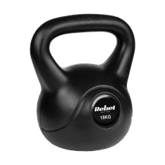 shumee Bitúmenový kettlebell 18 kg REBEL ACTIVE