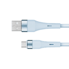 shumee USB - microUSB kábel 1 m silikónový modrý Kruger & Matz Basic