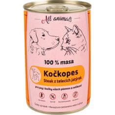 All Animals Mačkopes konz. teľací pečeňový steak 400g