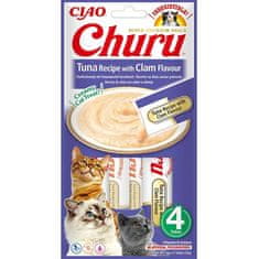 churu Inaba cat snack tuniak s príchuťou mušle 4x 14g