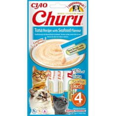 Inaba Churu cat snack tuniak & morské plody 4x 14g