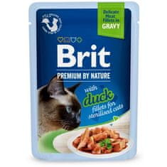 Brit Premium Cat Delicate Fillets in Gravy with Duck for Sterilised 85 g-NEW