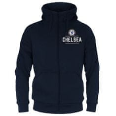 FAN SHOP SLOVAKIA Mikina Chelsea FC, tmavo modrá, kapucňa, zips | S