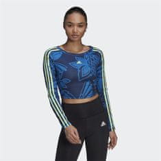 Adidas Tričko tmavomodrá L Farm Crop Ls