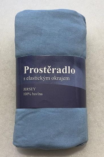 Jerry Fabrics Prestieradlo Jersey Svetlo Modrá Bavlna, 90/200 cm