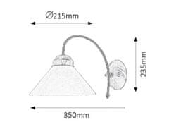 Rabalux Nástenné svietidlo Marian max. 1x 60W/E27/230V/IP20 - bronz