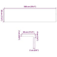 Petromila vidaXL Schodiskové stupne 4 ks svetlohnedá 100x30x2 cm dubový masív