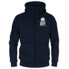 FAN SHOP SLOVAKIA Mikina Manchester City FC, tmavo modrá, kapucňa, zips | S