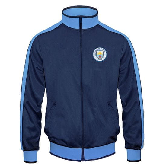 FAN SHOP SLOVAKIA Detská bunda Manchester City FC, modrá, stojačik, zips