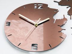 ModernClock 3D nalepovacie hodiny Butterflies medené