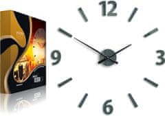 ModernClock 3D nalepovacie hodiny Klaus sivé