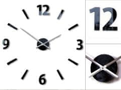 ModernClock 3D nalepovacie hodiny Klaus čierne