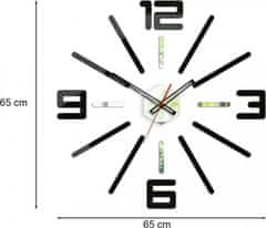 ModernClock 3D nalepovacie hodiny Maxim čierne